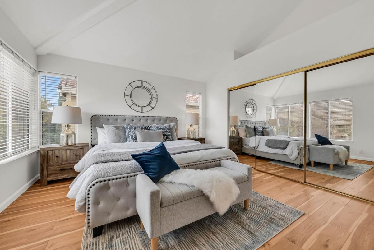 Bedroom, Interior, Wood Texture Flooring