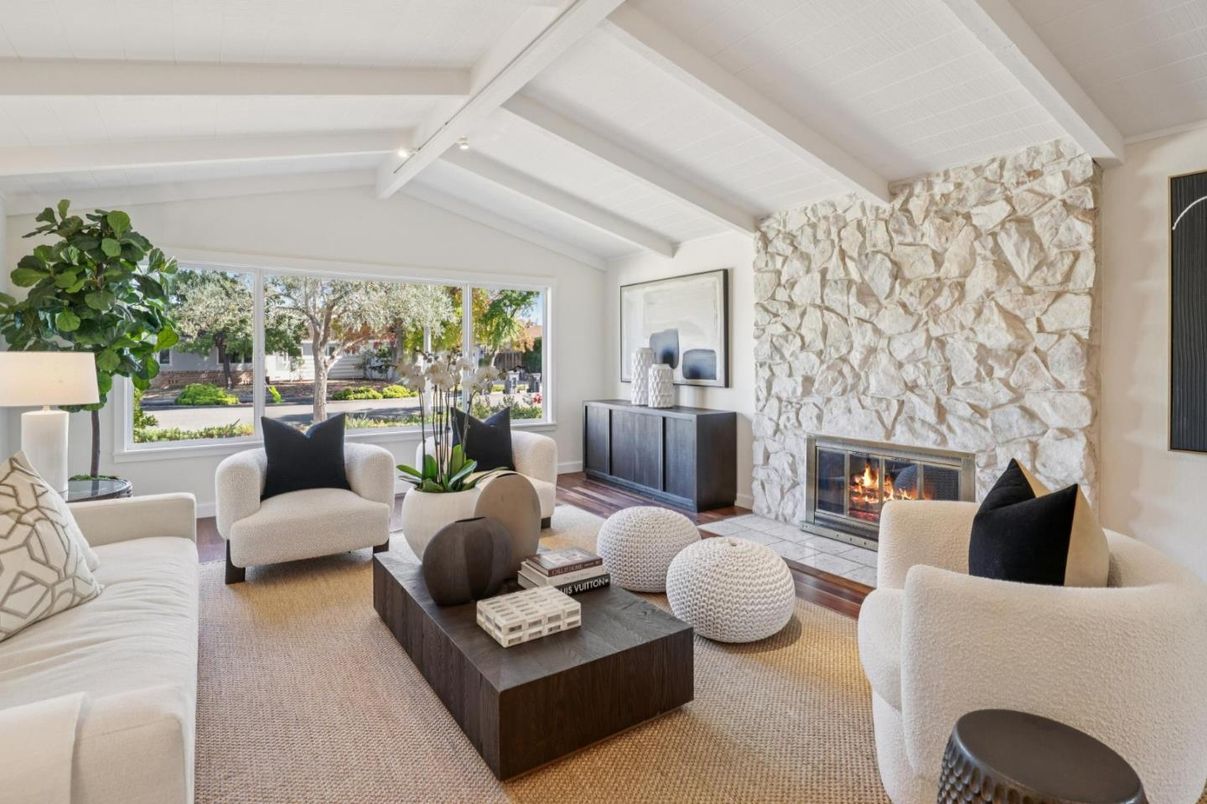 Fireplace, Interior, Living room, Stone Walls