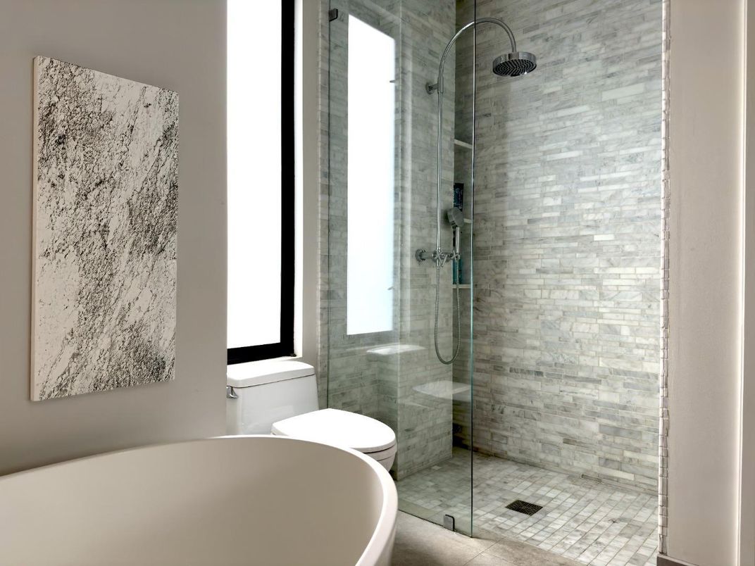 Bathroom, Free Standing Baths, Glass Shower, Interior