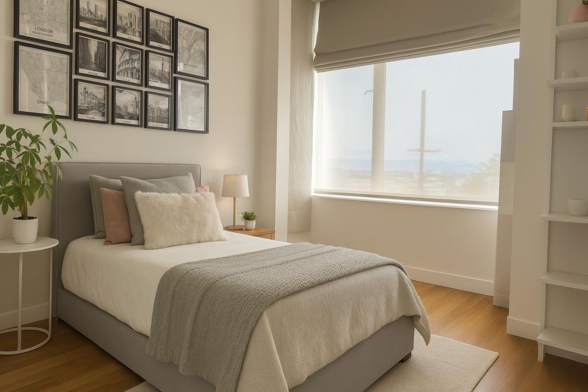 Bedroom, Interior, Wood Texture Flooring