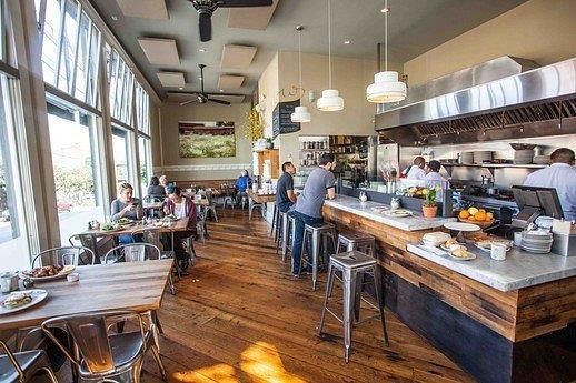 Dining room, Interior, Pendant Lights, Recessed Lighting, Wood Texture Flooring