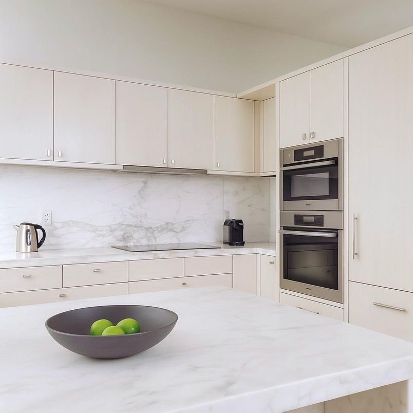 Interior, Kitchen, Marble Walls, Stainless Steel Appliances
