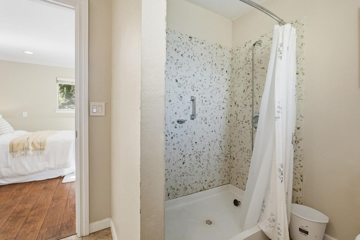 Bathroom, Bedroom, Interior, Recessed Lighting, Wood Texture Flooring