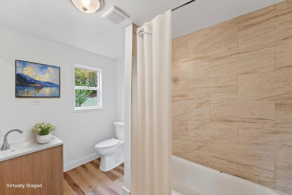 Bathroom, Interior, Wood Texture Flooring