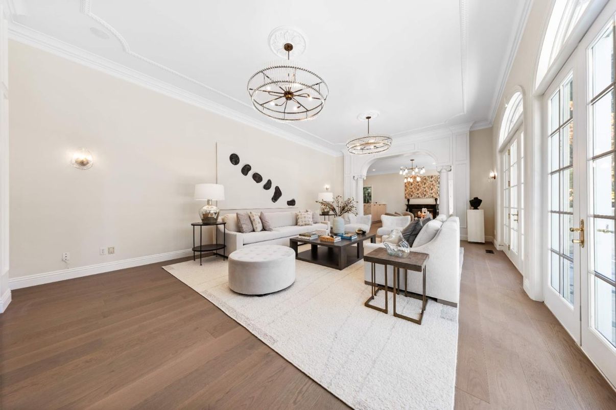 Chandelier, Interior, Living room, Wood Texture Flooring