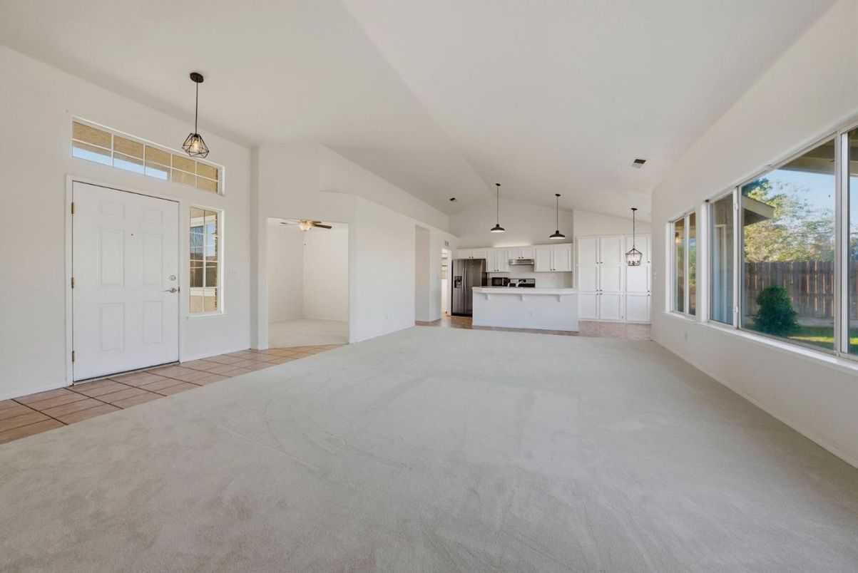 Empty room, Interior, Kitchen, Pendant Lights