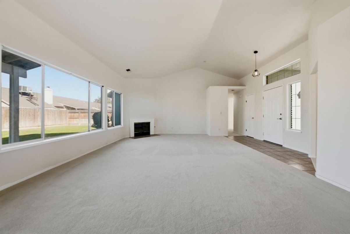 Empty room, Fireplace, Interior, Pendant Lights