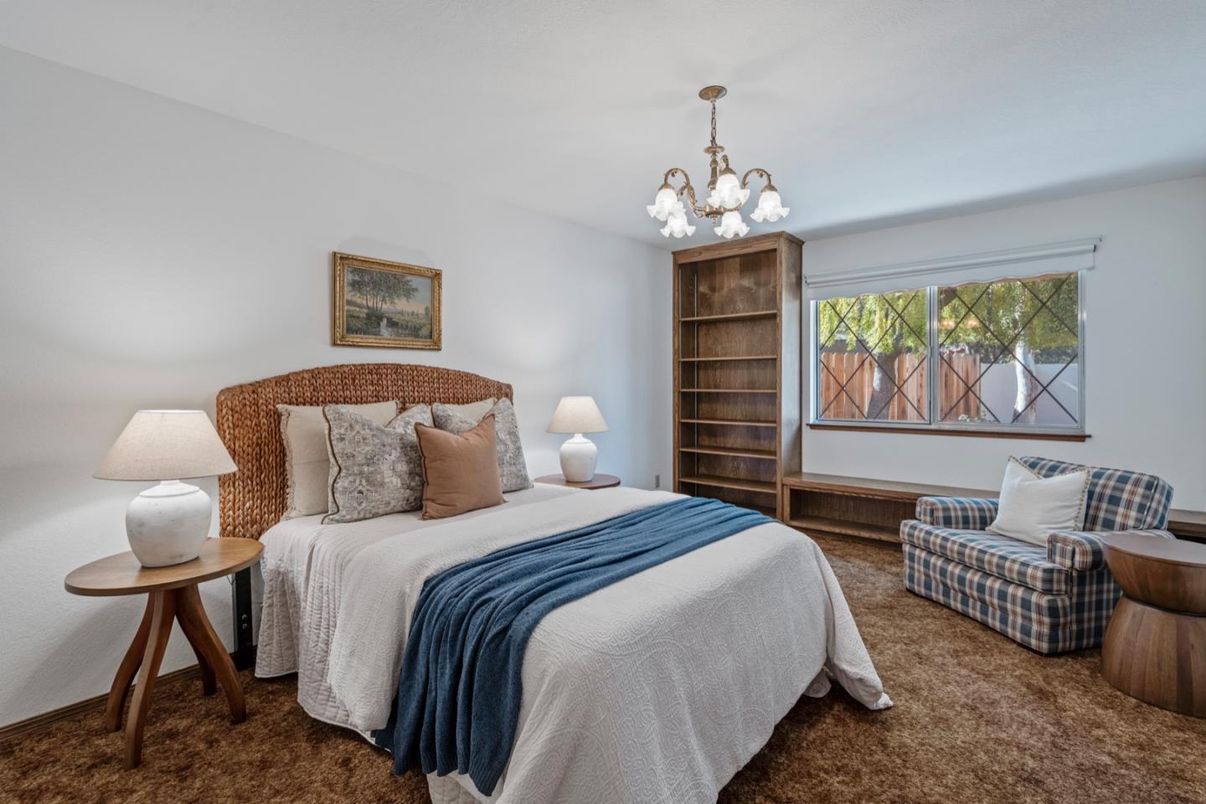 Bedroom, Chandelier, Interior