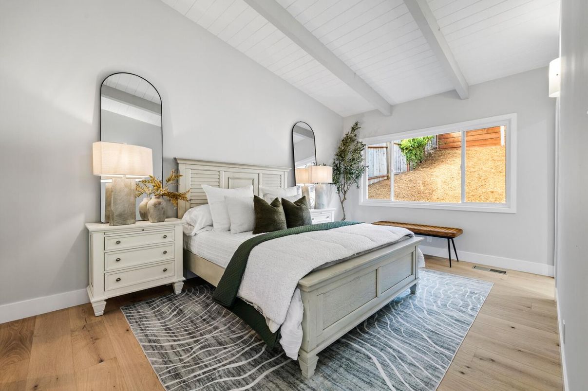 Bedroom, Interior, Wood Texture Flooring