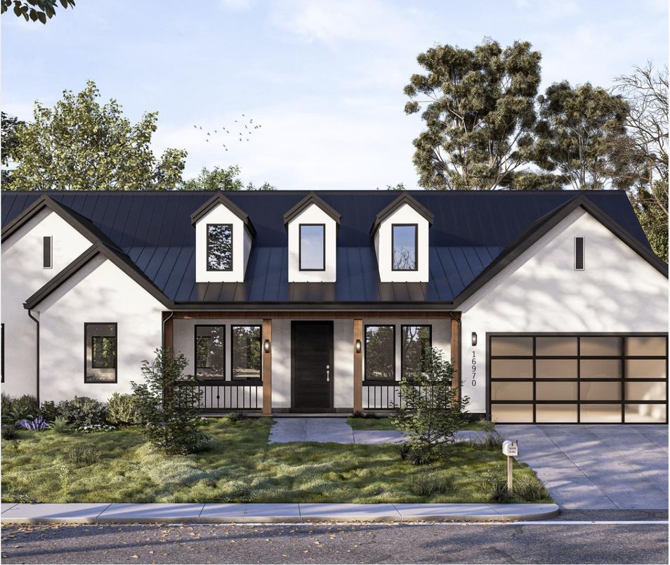 Attached, Exterior, Facade, Farmhouse