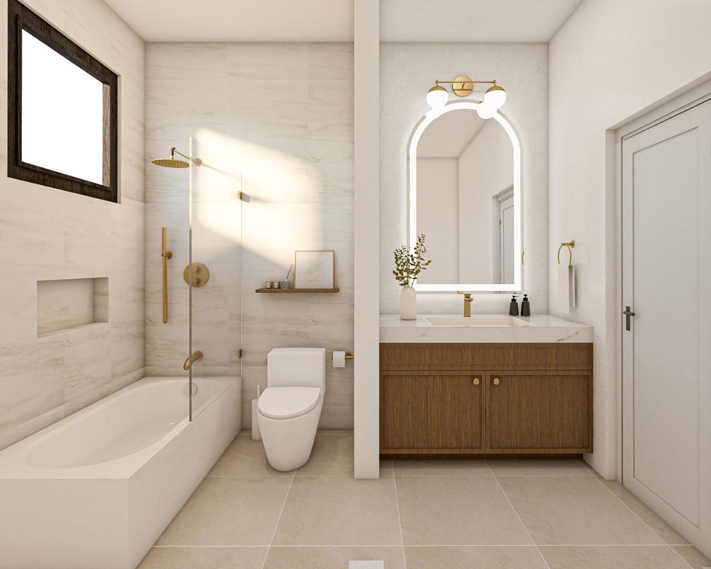 Bathroom, Dual Sink Vanities, Interior, Marble Walls