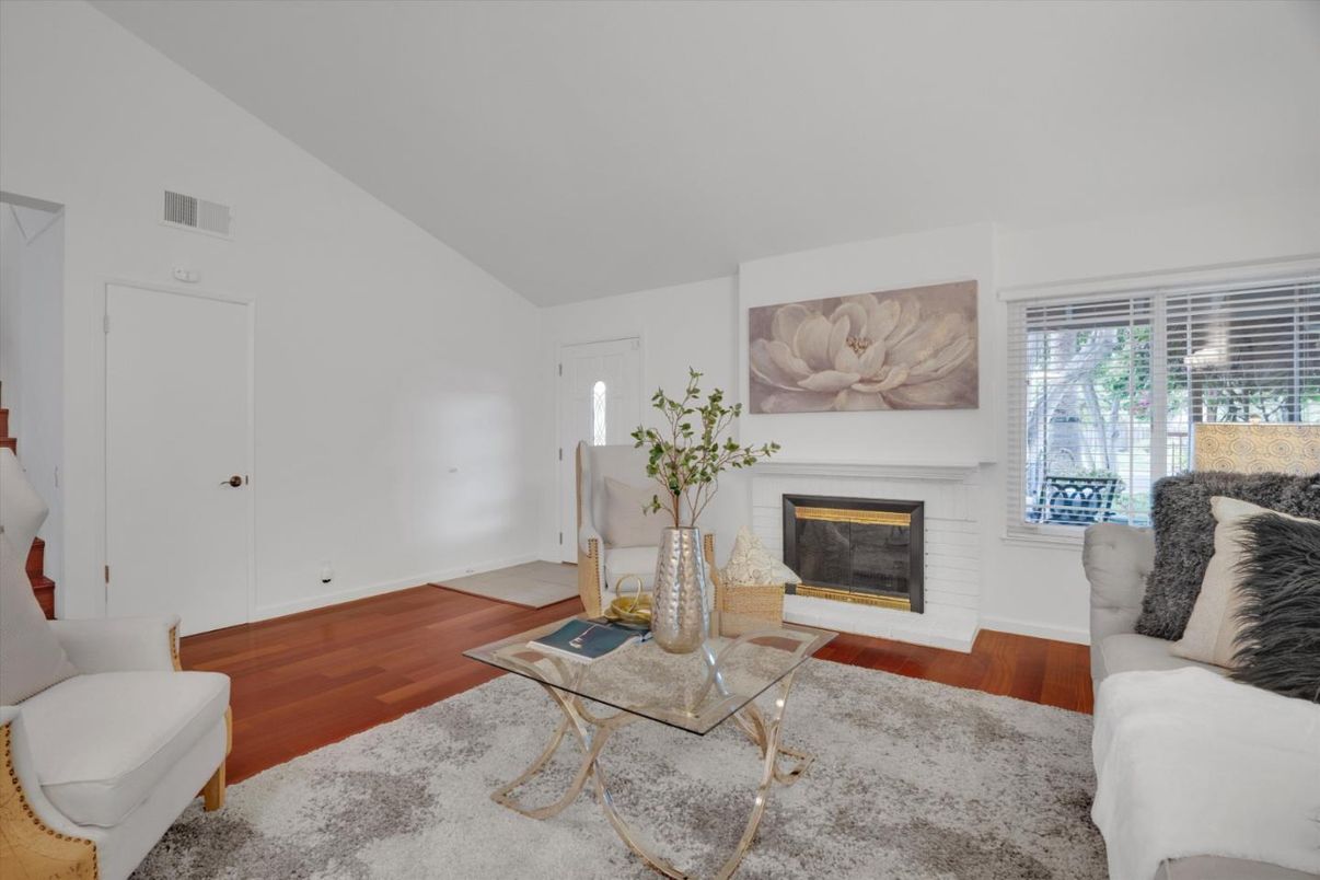 Fireplace, Interior, Living room, Wood Texture Flooring