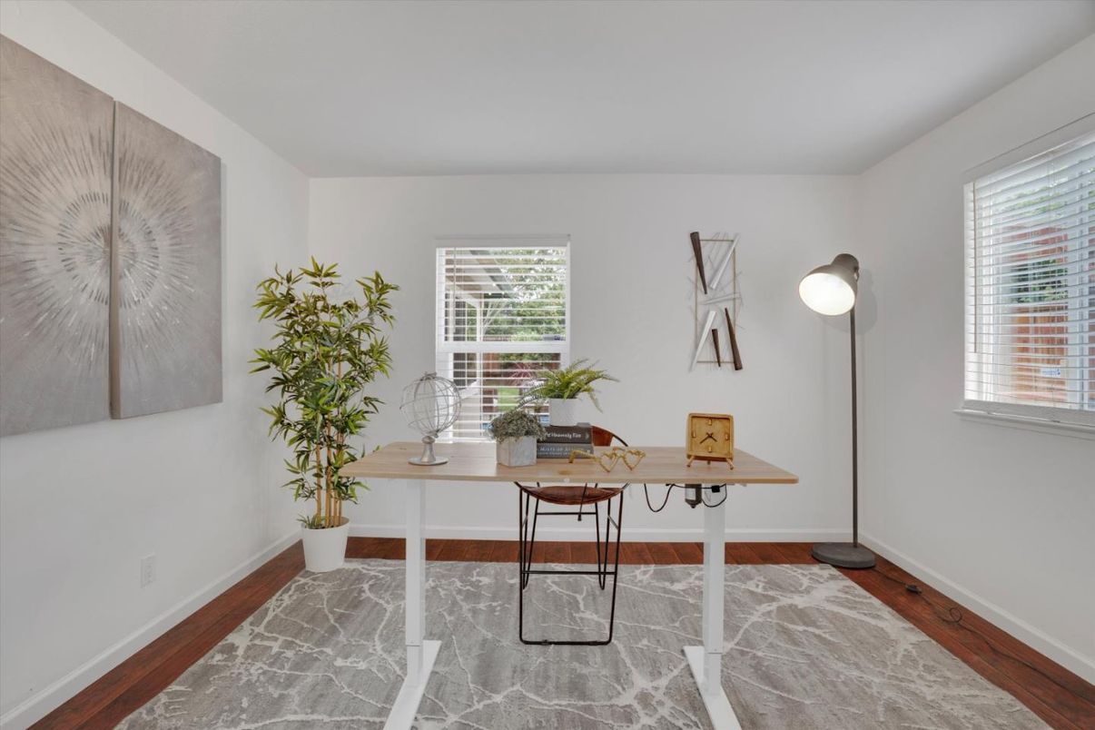 Home Office, Interior, Wood Texture Flooring