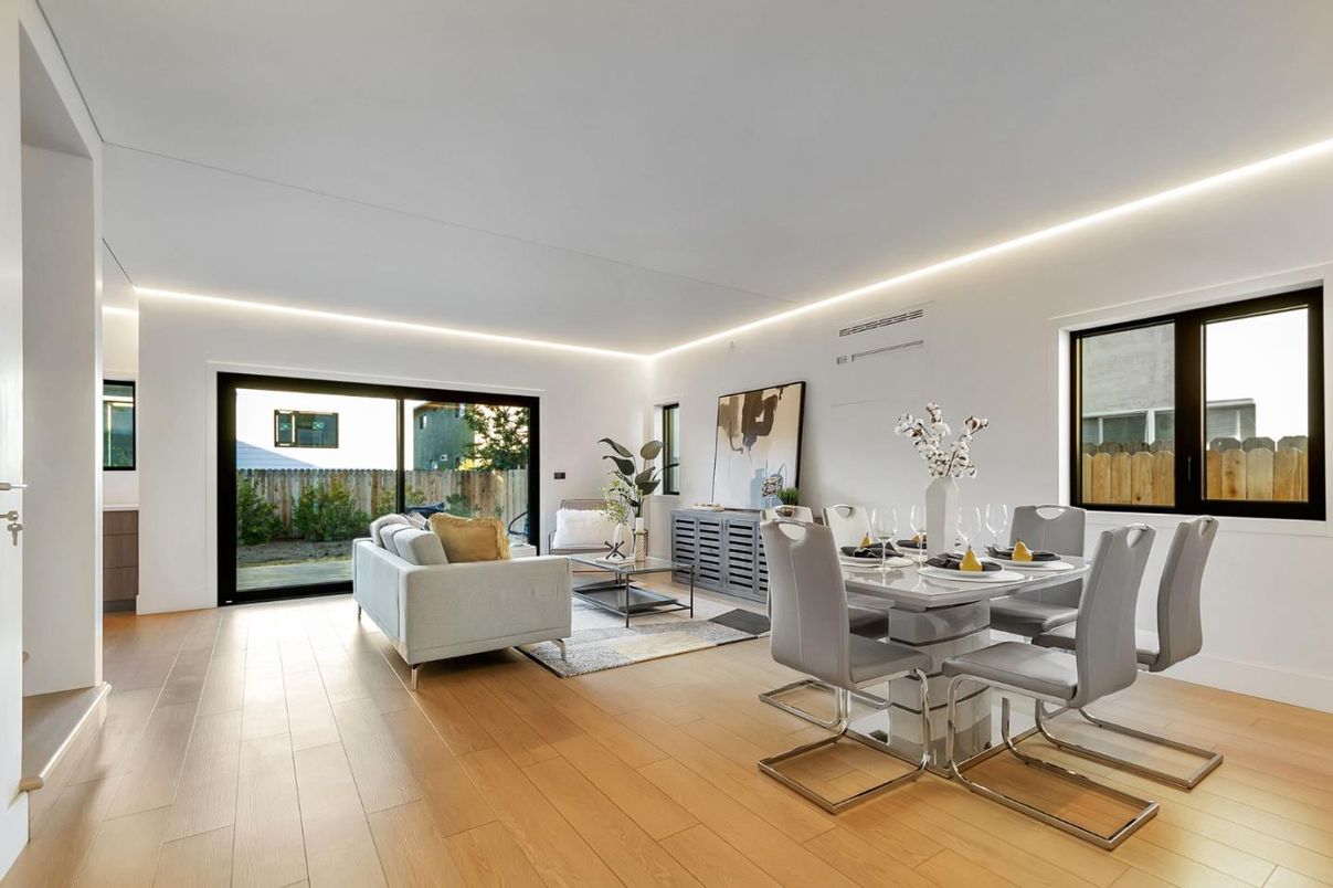 Dining room, Interior, Living room, Wood Texture Flooring