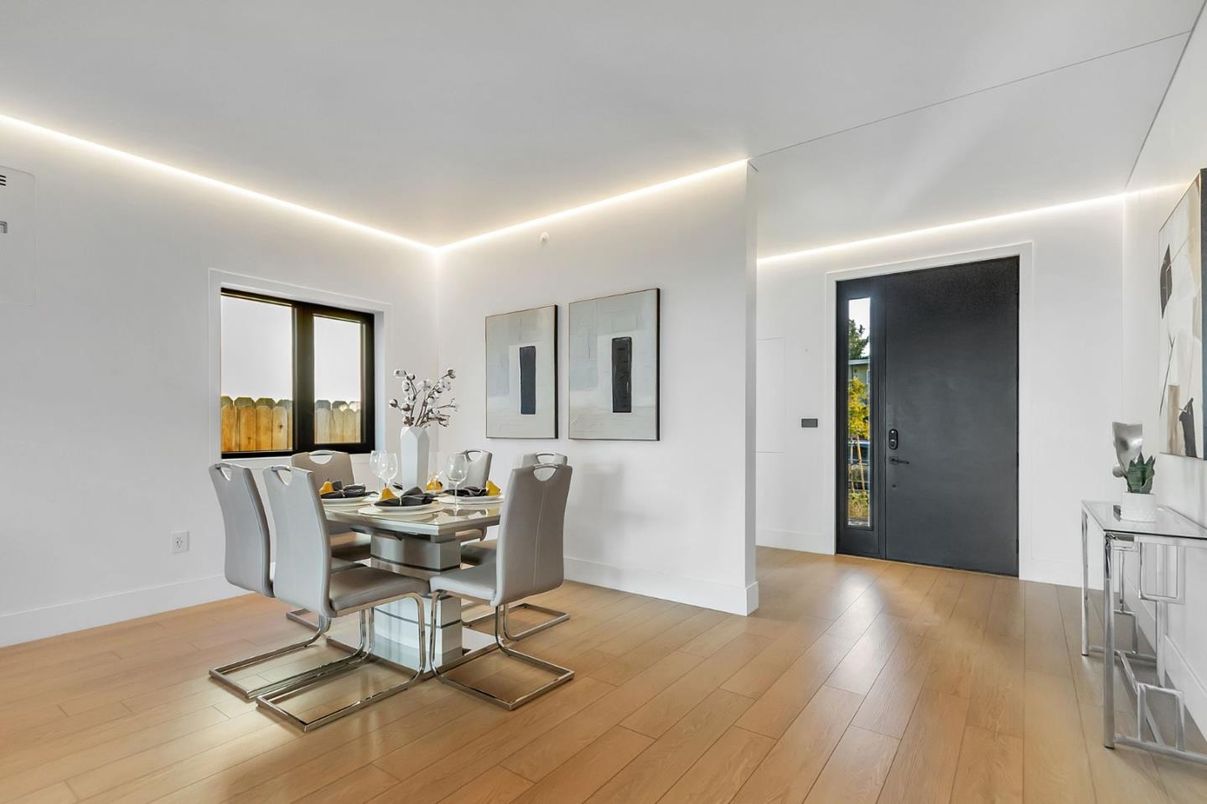 Dining room, Interior, Wood Texture Flooring