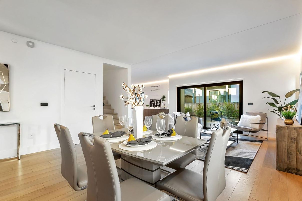 Dining room, Interior, Living room, Wood Texture Flooring