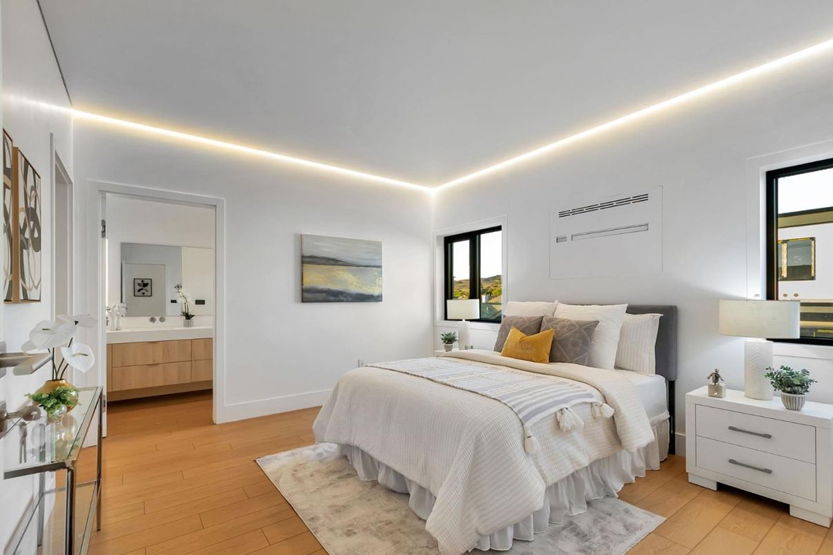 Bedroom, Interior, Wood Texture Flooring