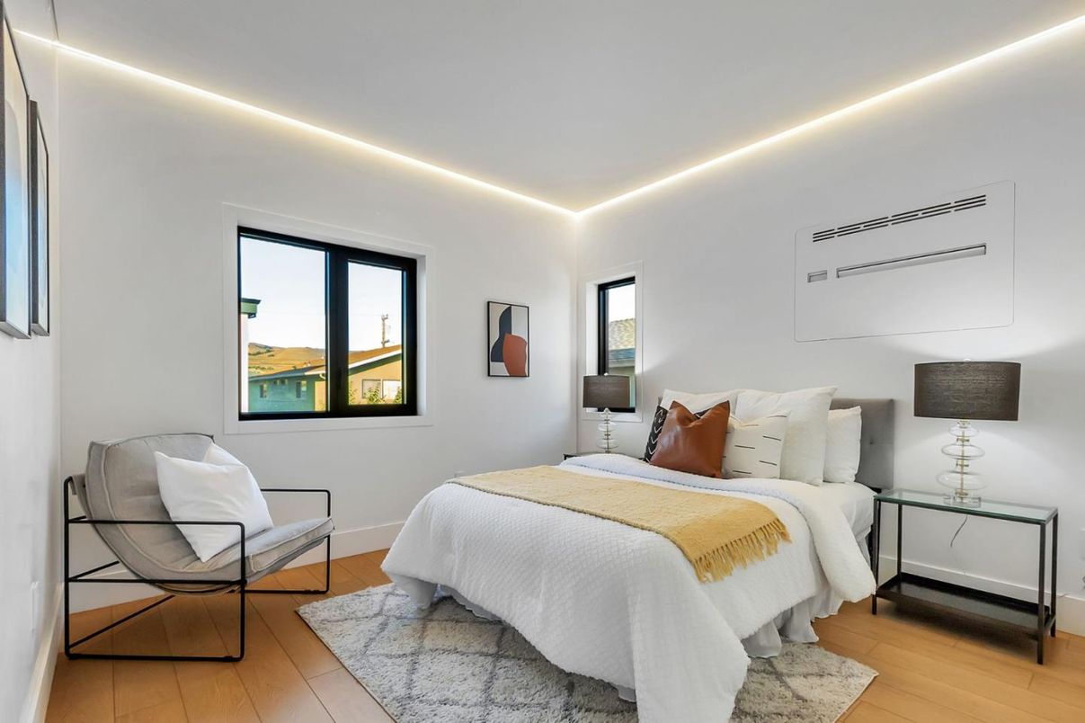 Bedroom, Interior, Wood Texture Flooring