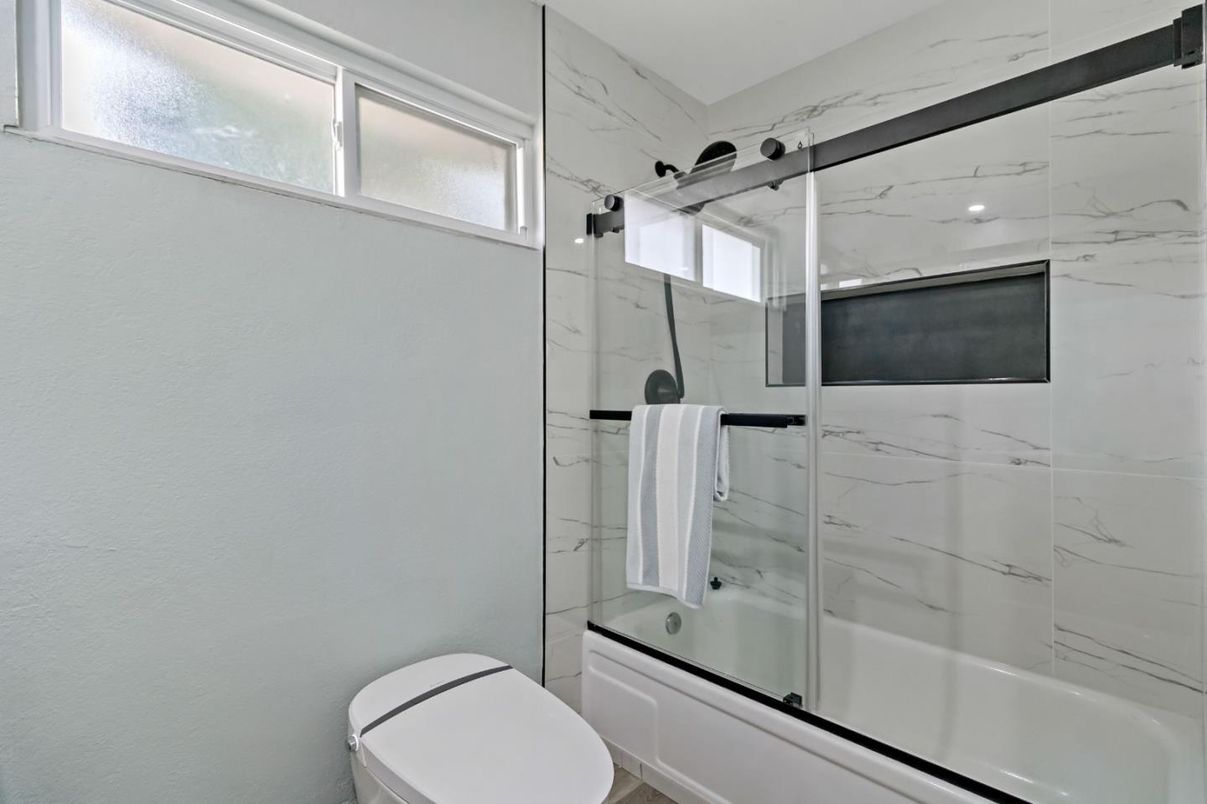 Bathroom, Glass Shower, Interior, Marble Walls