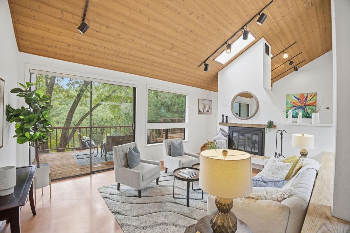 Fireplace, Interior, Living room, Wooden Ceilings, Wood Texture Flooring