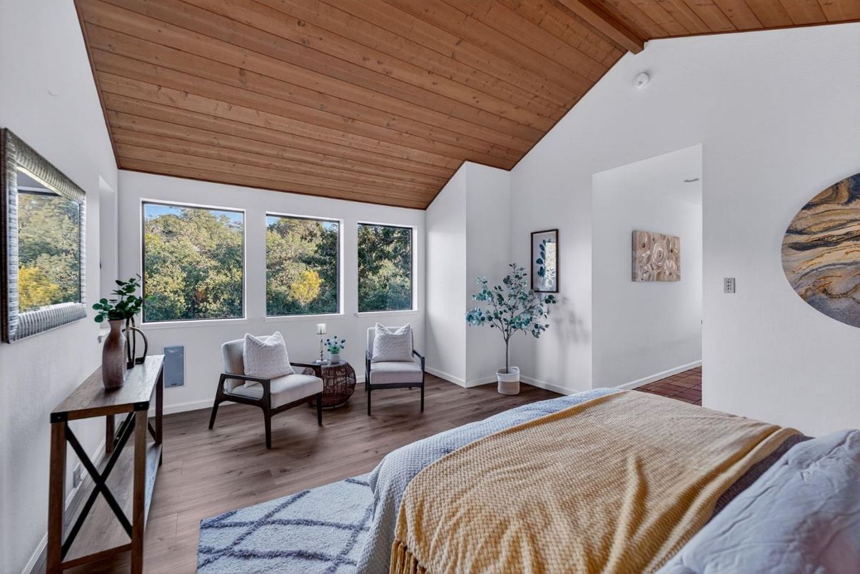 Bedroom, Interior, Wooden Ceilings, Wood Texture Flooring