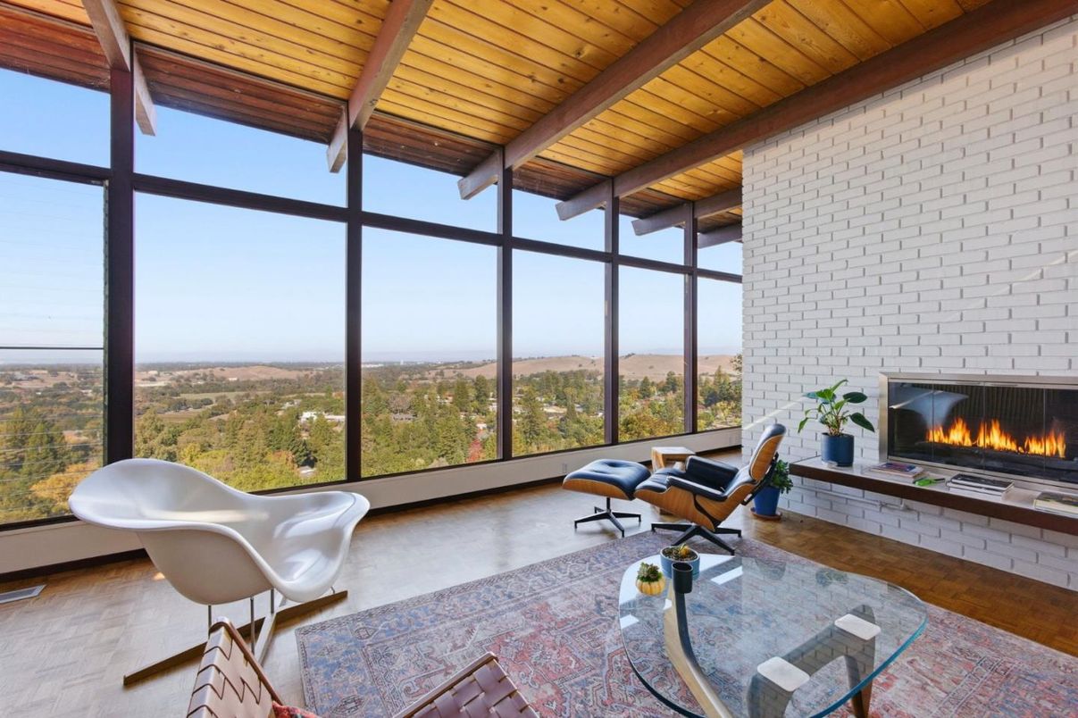 Fireplace, Interior, Living room, Stone Walls, Wooden Beams, Wooden Ceilings, Wood Texture Flooring