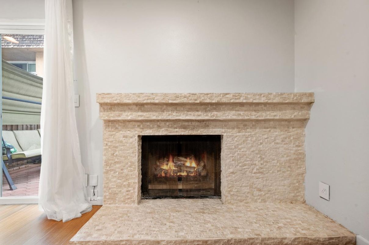 Fireplace, Interior, Wood Texture Flooring