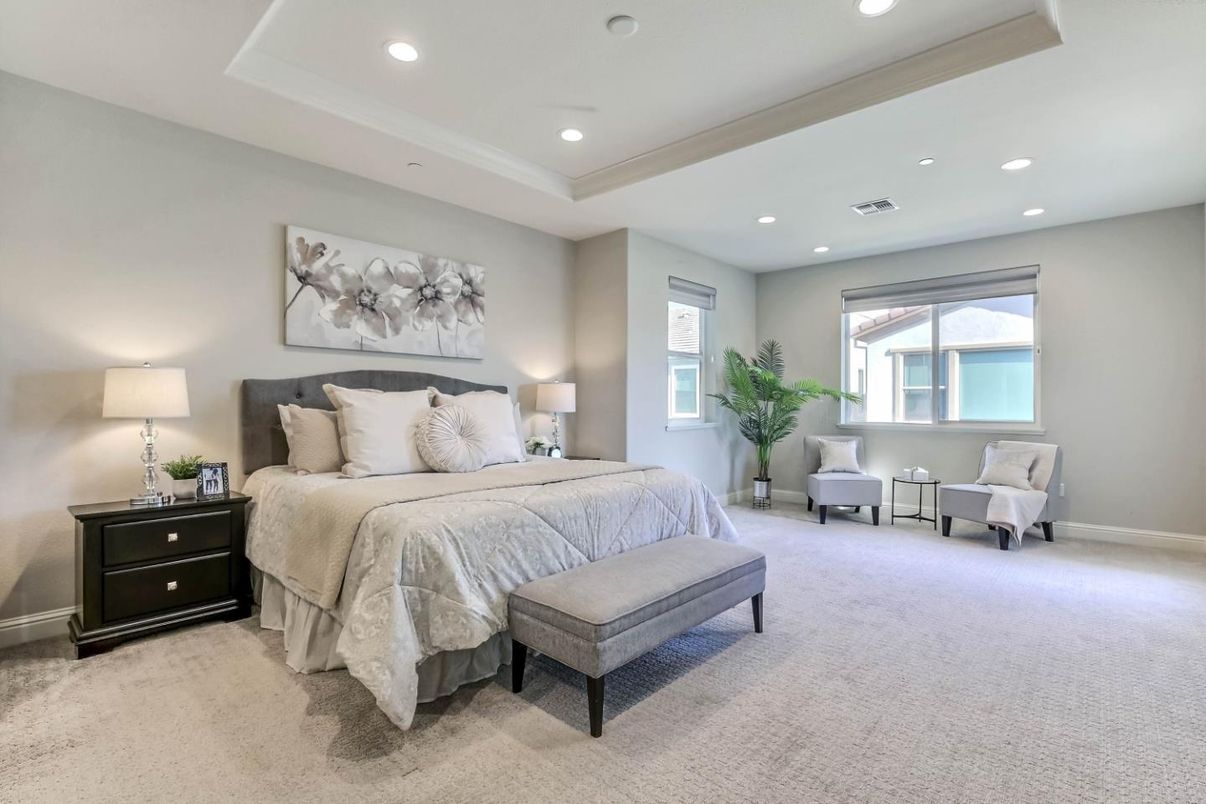 Bedroom, Interior, Recessed Lighting