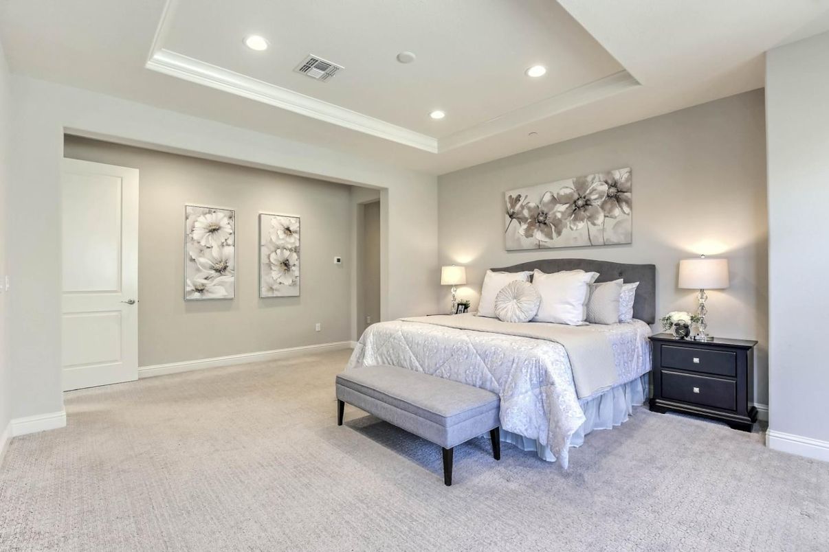 Bedroom, Interior, Recessed Lighting