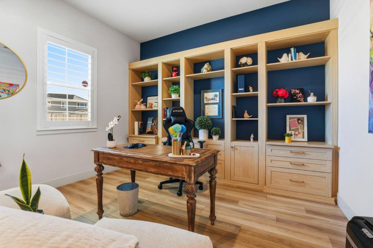 Home Office, Interior, Wood Texture Flooring