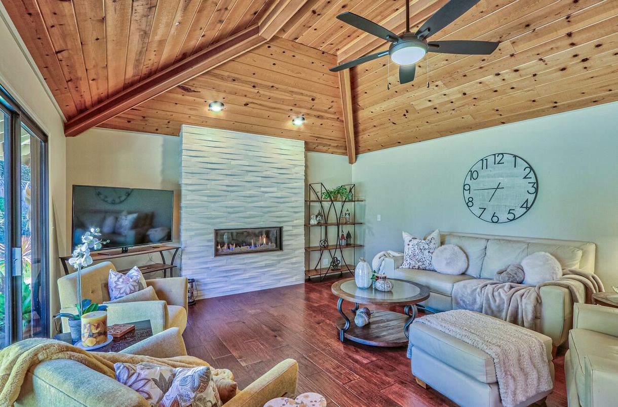 Fireplace, Interior, Living room, Wooden Ceilings, Wood Texture Flooring