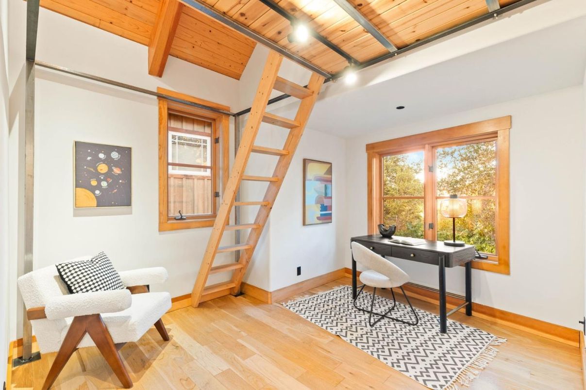 Home Office, Interior, Wooden Beams, Wooden Ceilings, Wood Texture Flooring