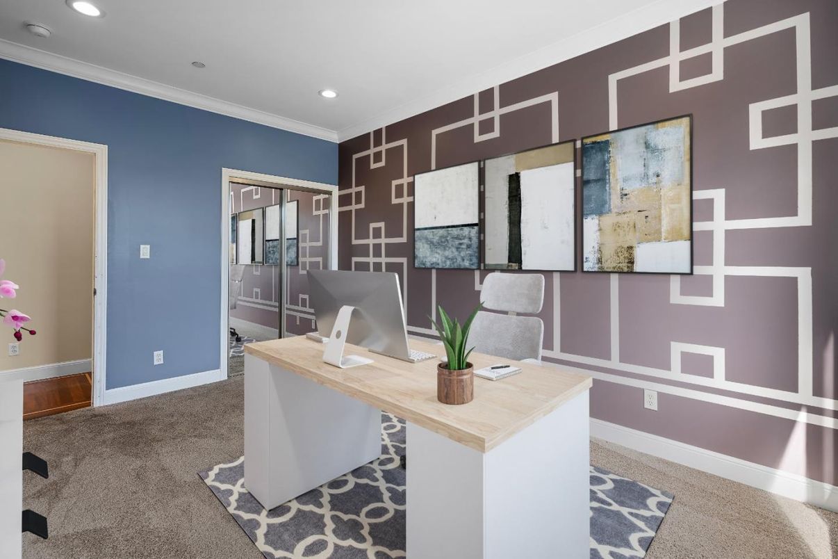 Home Office, Interior, Recessed Lighting