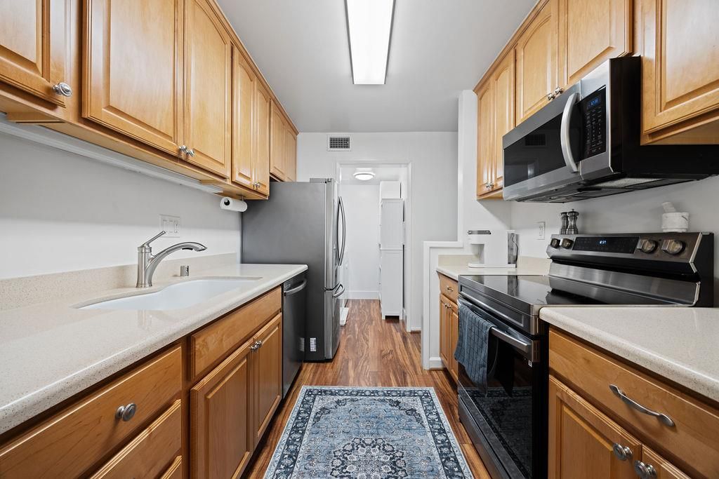 Interior, Kitchen, Wood Texture Flooring