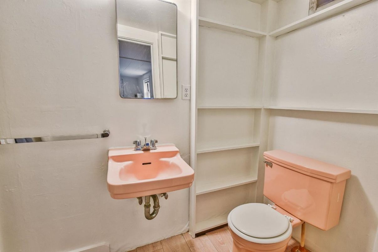 Bathroom, Interior, Wood Texture Flooring