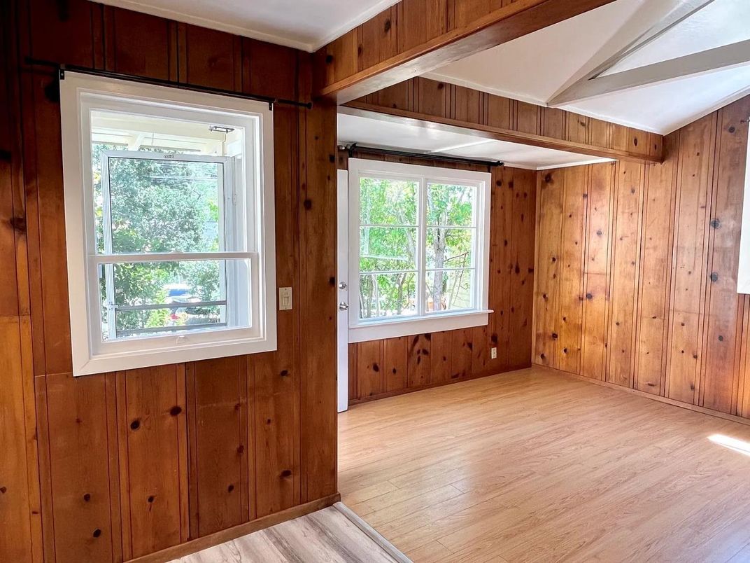 Empty room, Interior, Wood Texture Flooring, Wooden Walls