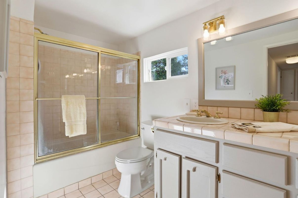 Bathroom, Glass Shower, Interior, Tile Countertops