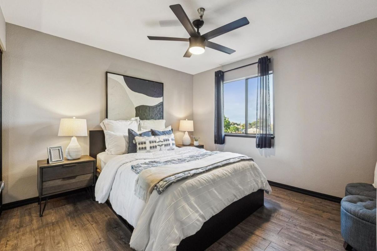 Bedroom, Interior, Wood Texture Flooring