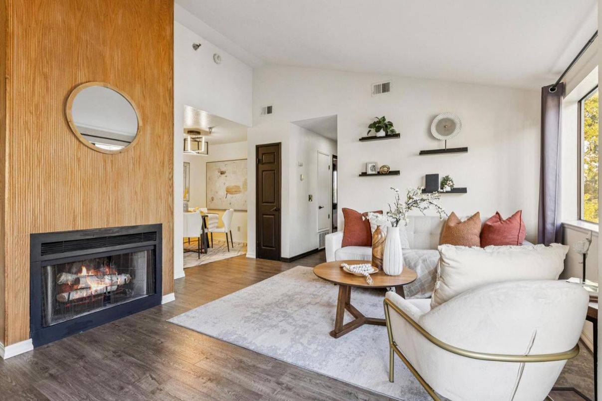 Fireplace, Interior, Living room, Wood Texture Flooring, Wooden Walls