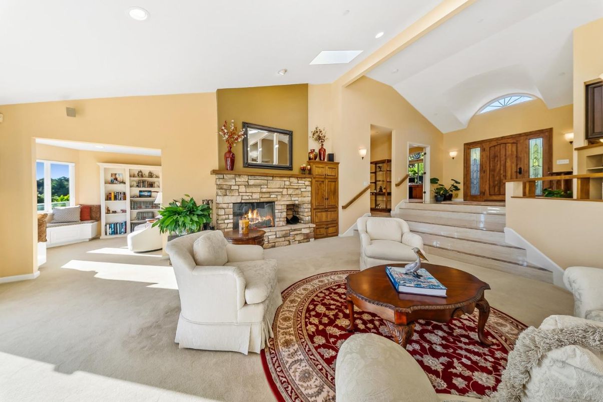 Fireplace, Interior, Living room, Recessed Lighting