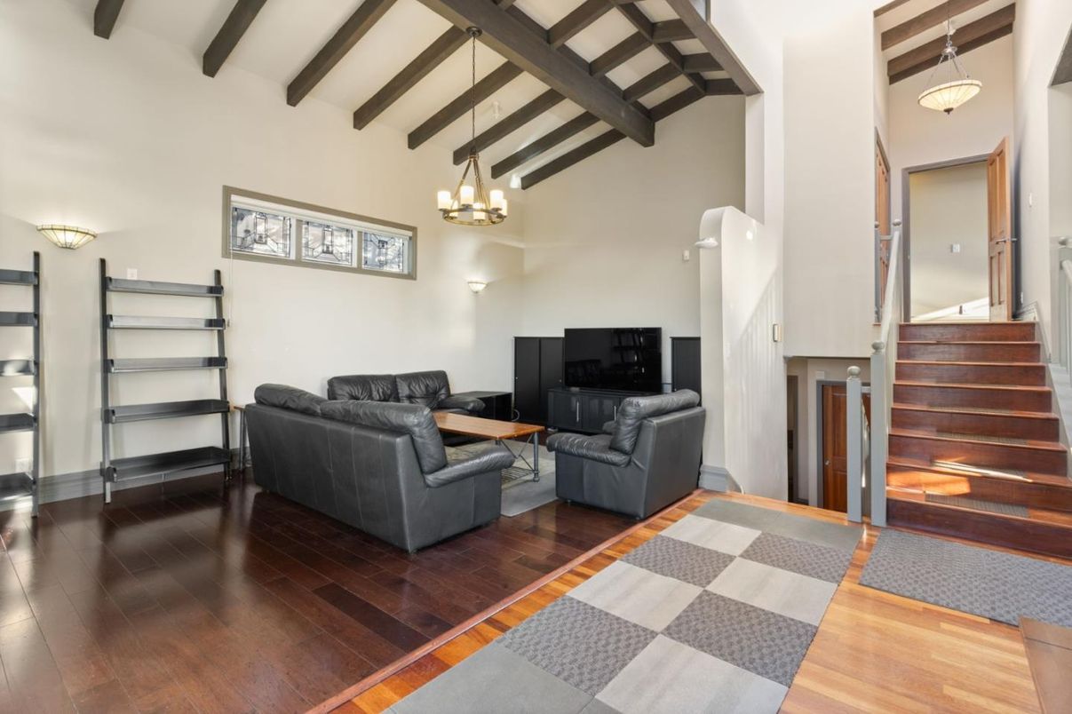 Chandelier, Interior, Living room, Pendant Lights, Wooden Beams, Wood Texture Flooring