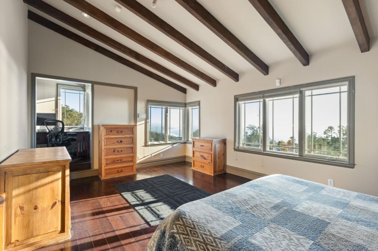 Bedroom, Home Office, Interior, Wooden Beams, Wood Texture Flooring