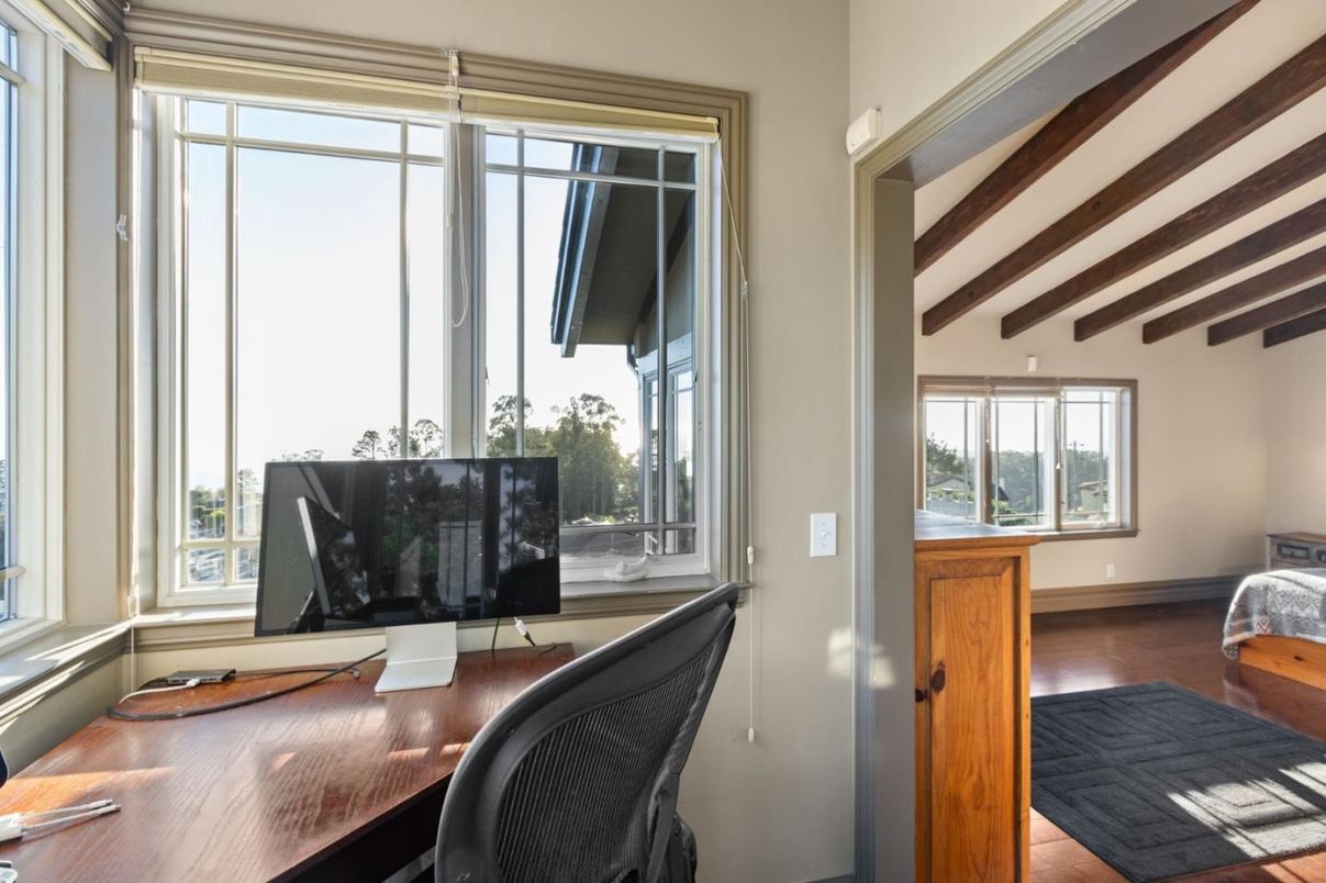 Home Office, Interior, Wooden Beams, Wood Texture Flooring