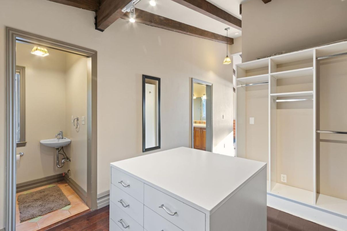 Interior, Pendant Lights, Walk-in Closets, Wooden Beams, Wood Texture Flooring