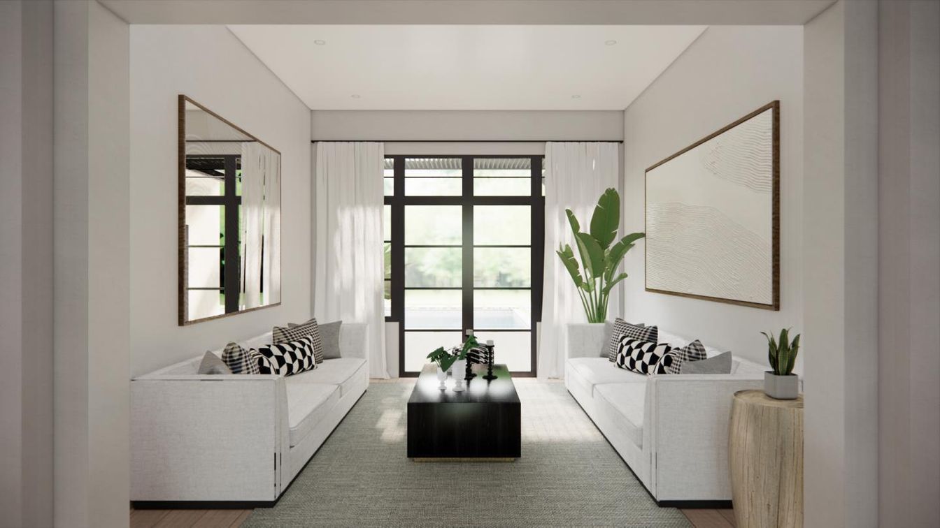 Interior, Living room, Recessed Lighting