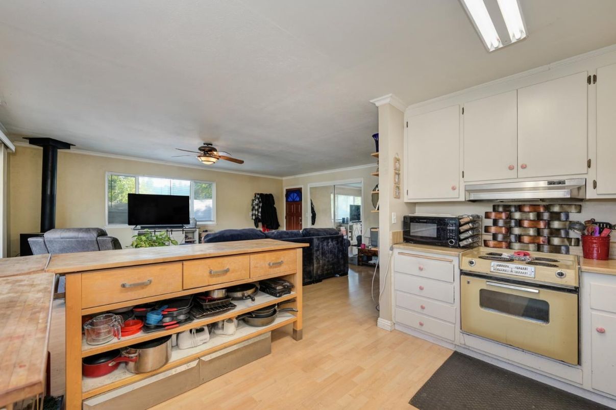 Interior, Kitchen, Living room, Wood Texture Flooring