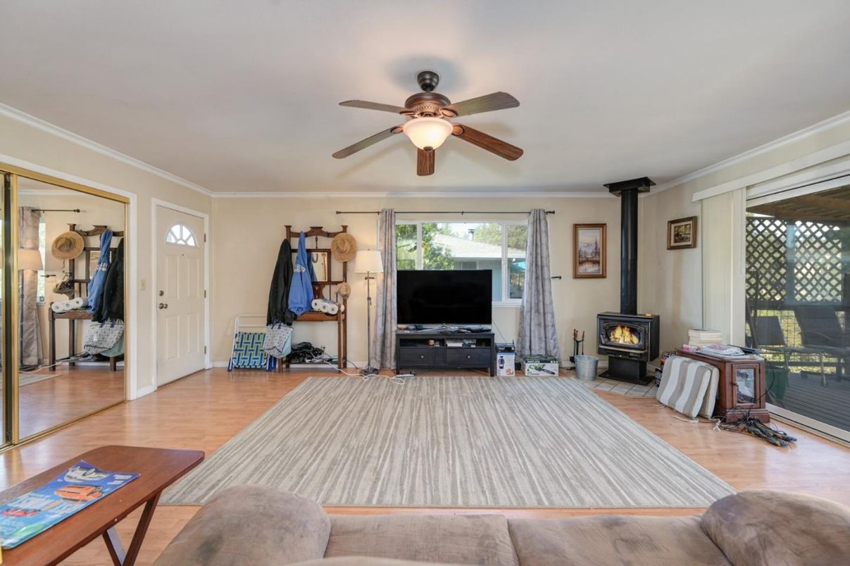 Bedroom, Fireplace, Interior, Wood Texture Flooring