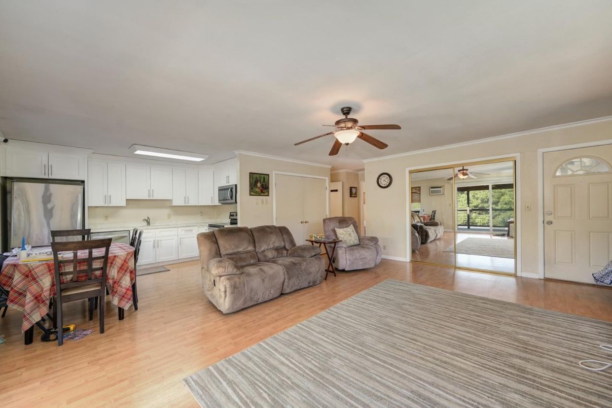 Dining room, Interior, Kitchen, Living room, Wood Texture Flooring