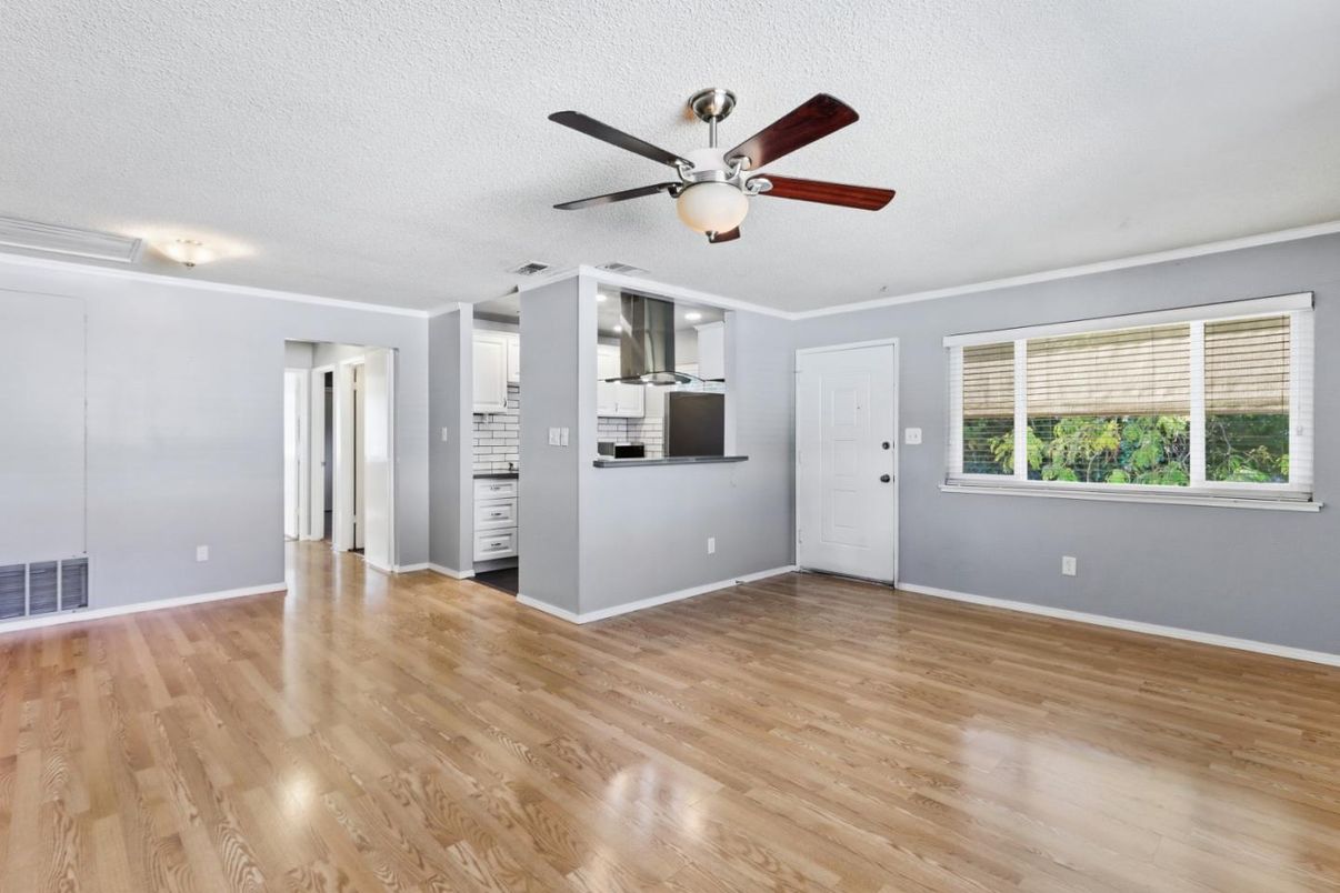 Empty room, Interior, Kitchen, Wood Texture Flooring