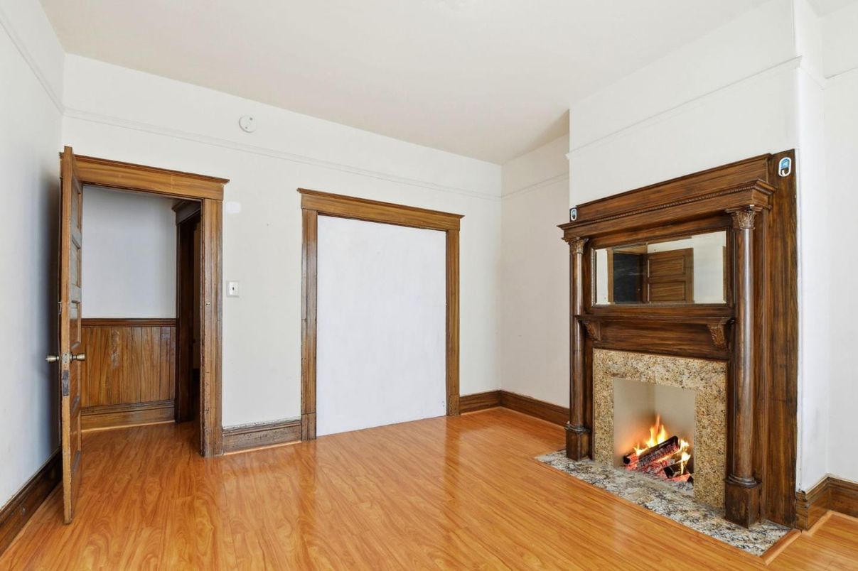 Fireplace, Interior, Wood Texture Flooring